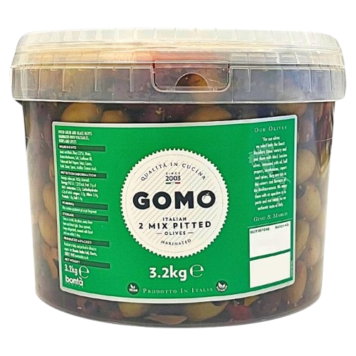 Gomo 2 Italian Mix Pitted Olives 3.2kg wholesale catering jar